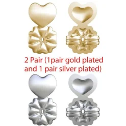 Magic Back Hypoallergenic Earring Backs that Support Heavy Earrings! 18K Gold Plated 925 Silver