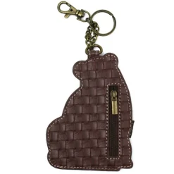 Mama and Baby Bear Keychain-Cutest Bruins Ever! Vegan Leather