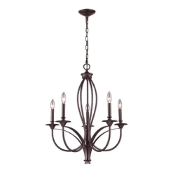 Medford 5-Lght Chandelier Oiled Bz