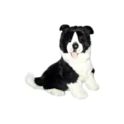 Medium Sitting Border Collie Life Like Quality Plush Stuffed Dog