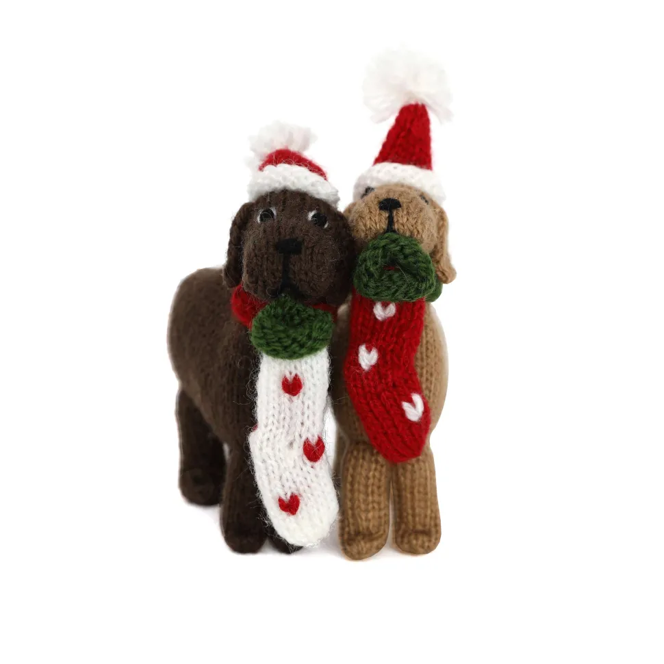 Melange Collection - Dog with Stocking Ornament