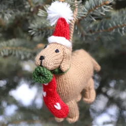 Melange Collection - Dog with Stocking Ornament