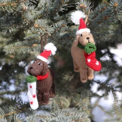 Melange Collection - Dog with Stocking Ornament