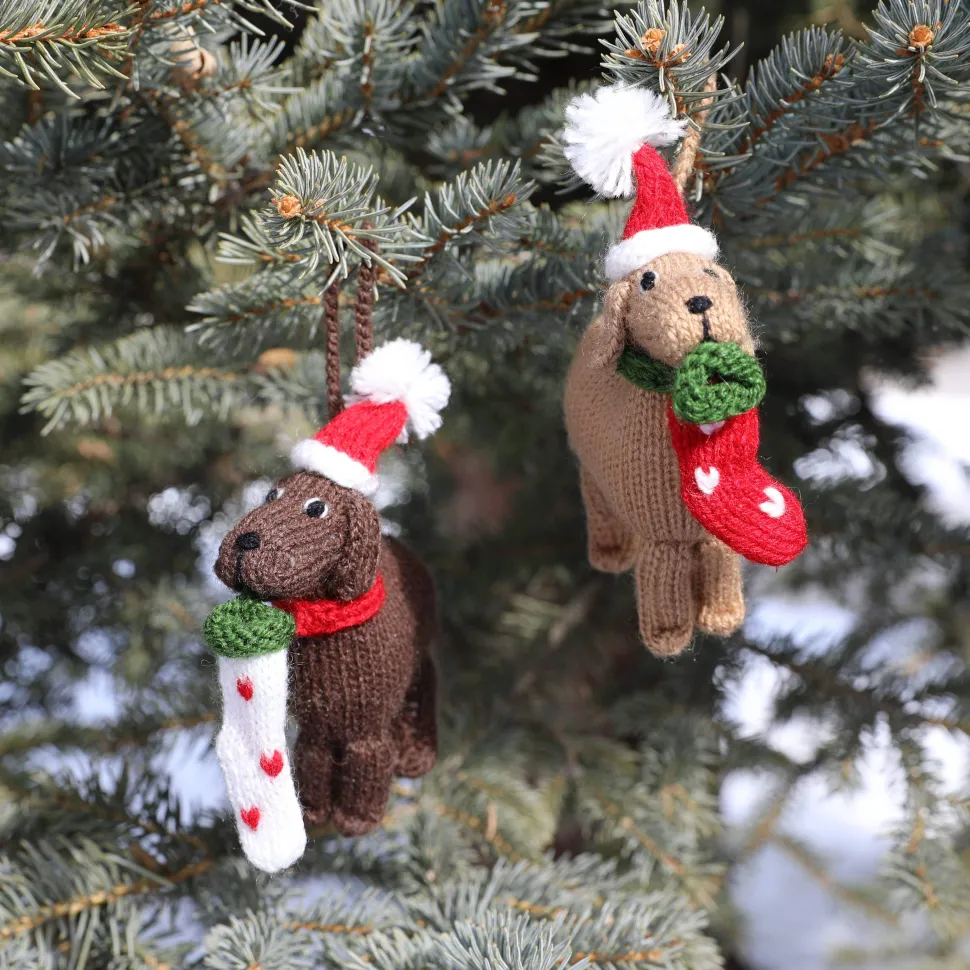 Melange Collection - Dog with Stocking Ornament