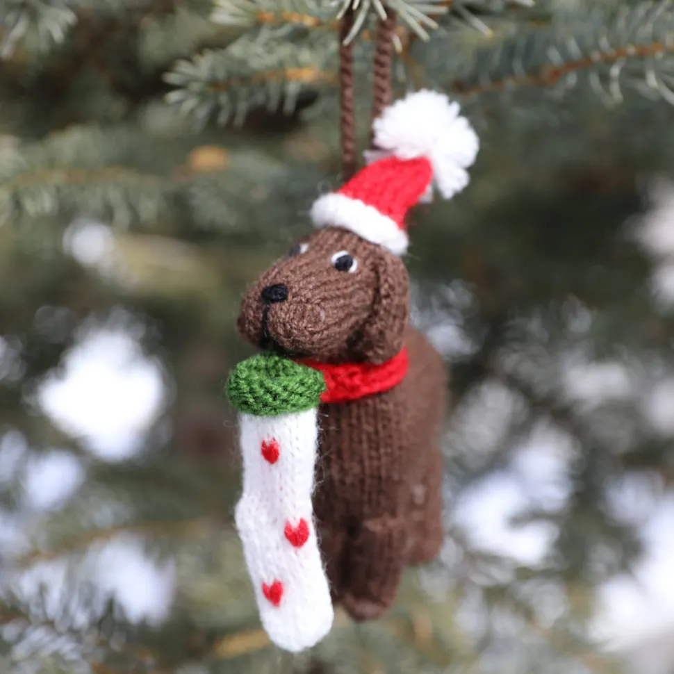 Melange Collection - Dog with Stocking Ornament