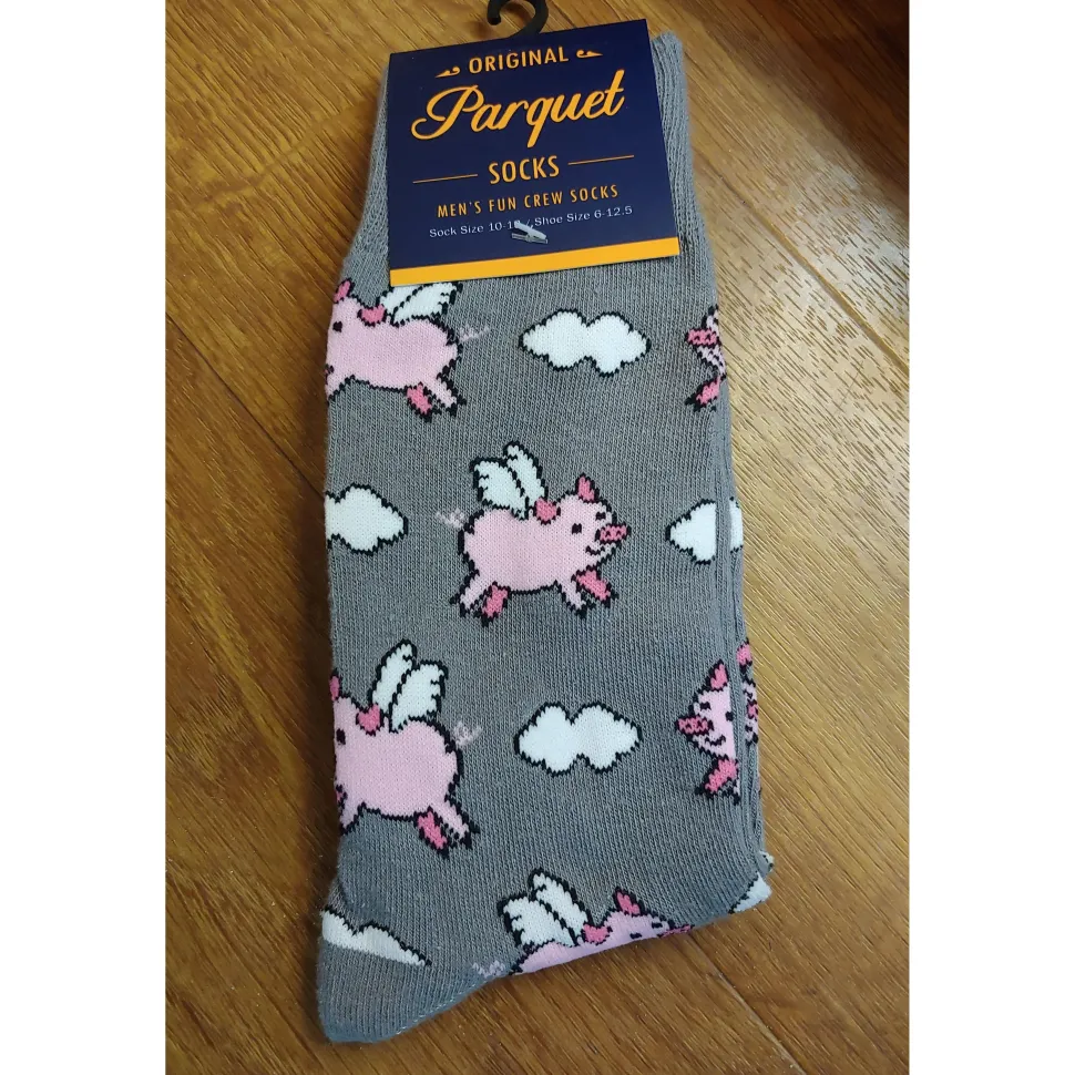 Men's Crew Socks-Pigs, Police, Camo, Dogs, CUTE!
