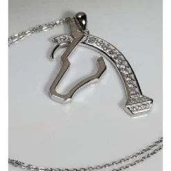 Mens Horse necklace Sterling Silver, Big and Beautiful!