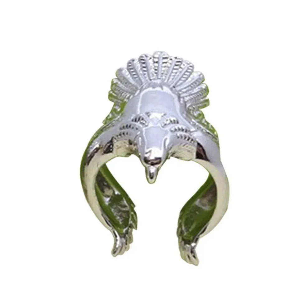 Men's Silver and Gold 2 Toned One Size Patriotic Eagle Ring