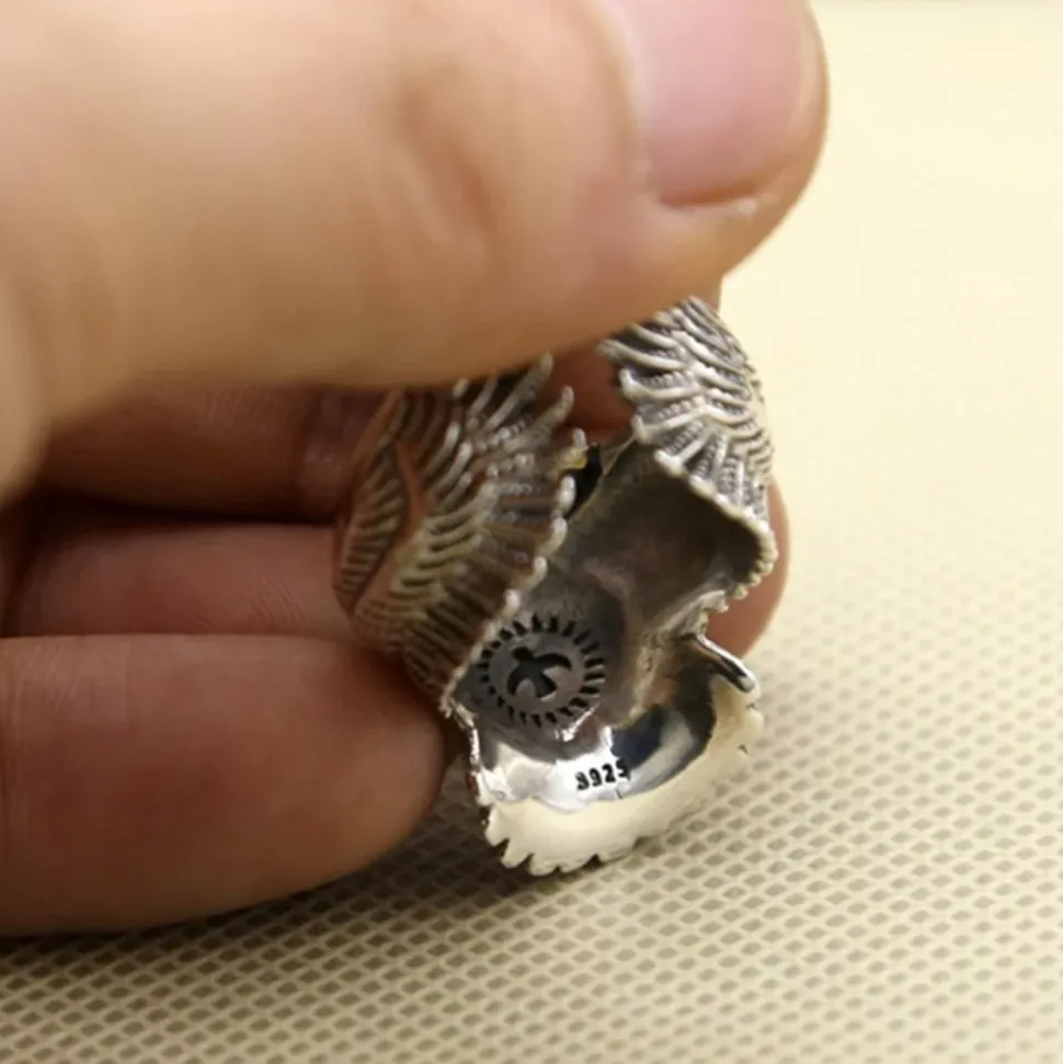 Men's Silver and Gold 2 Toned One Size Patriotic Eagle Ring