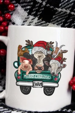 Merry Christmas from The FARM! Cute Farm Animal Holiday 15oz Mug *
