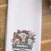 Merry Christmas from The FARM! Cute Farm Animal Holiday Kitchen Towel
