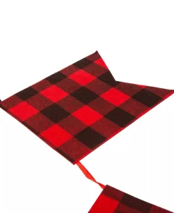 Merry Christmas Plaid Banner Garland Polyester Imported 8.75' L