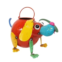 Metal Dog Watering Can-Continental Art Center - Colorful Enameled
