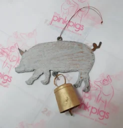 Metal Pig Bell Chimes Handmade in the USA *