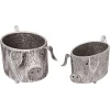 Metal Rustic Pig Planters or Containers Set of 2 by Silver Spring 16.75"