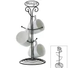 Mikasa Gourmet Basics Chit Chat Mug Tree Metal Mug Holder