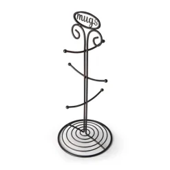 Mikasa Gourmet Basics Chit Chat Mug Tree Metal Mug Holder