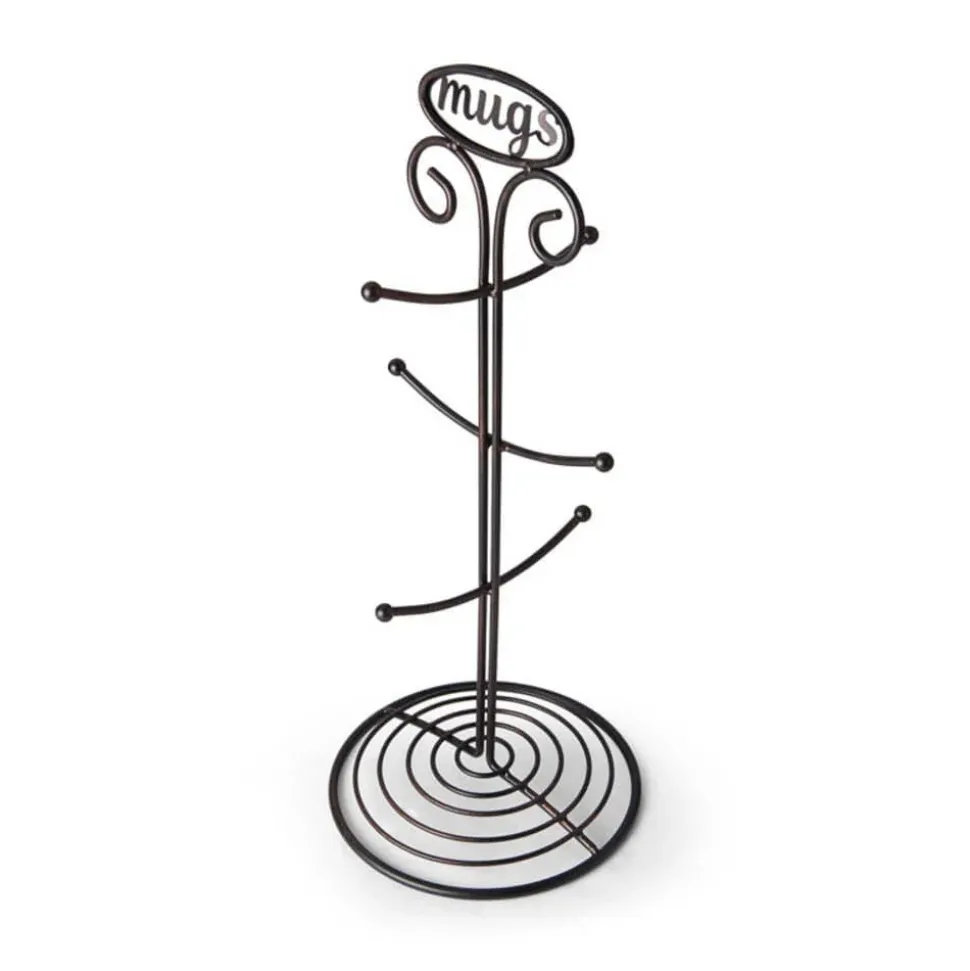 Mikasa Gourmet Basics Chit Chat Mug Tree Metal Mug Holder