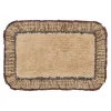 Millsboro Ruffled Country Bathmats Khaki & Navy