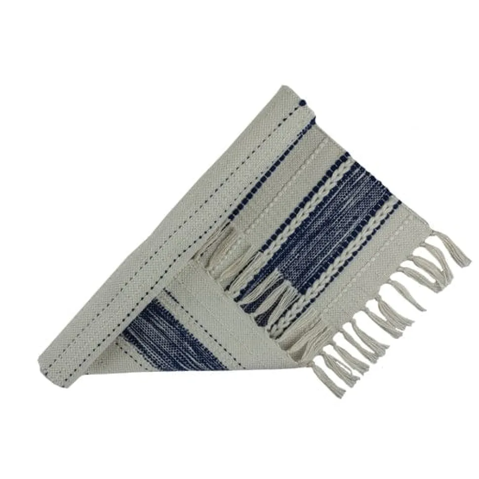Milos Recycled Plastic Bottle Blue and White Outdoor / Indoor Rugs *