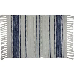 Milos Recycled Plastic Bottle Blue and White Outdoor / Indoor Rugs *