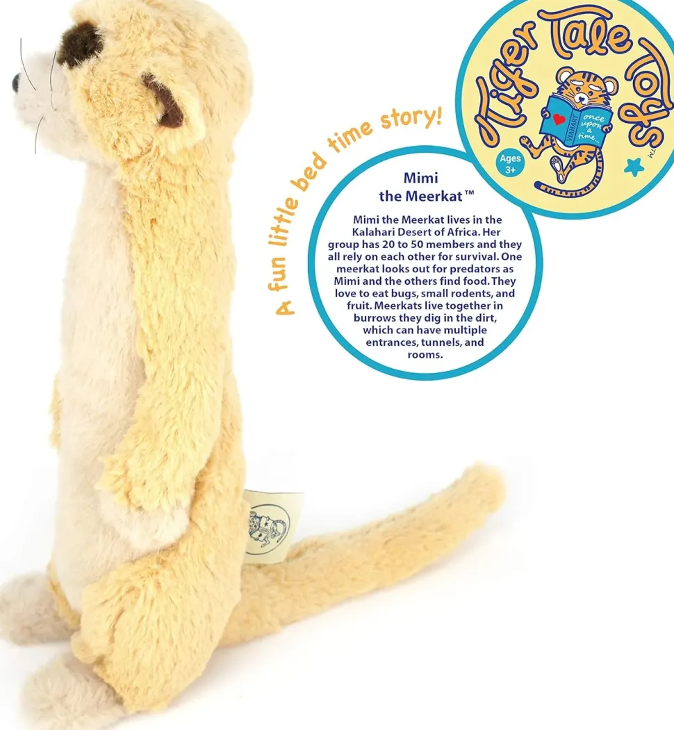 Mimi The Meerkat - 10 Inch Stuffed Animal Plush - by Tiger Tale Toys