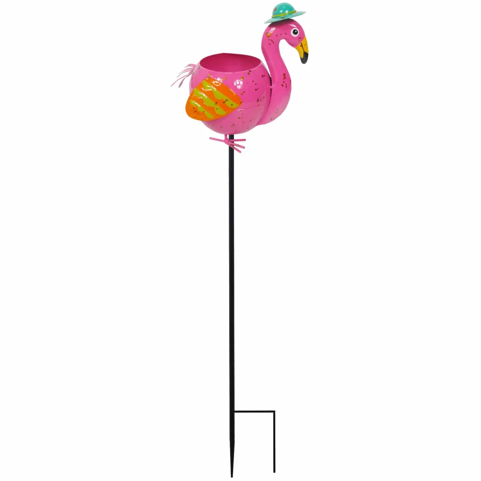 Mini Flamingo Planter Stake or Pot
