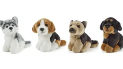 Miniature Plush Dogs-Beagle, Husky, Shepherd, Rotty