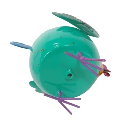 Mini-Chicken Planter Colorful Metal Art