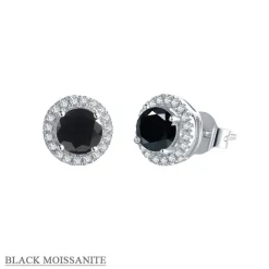 Moissanite Halo Jewelry 1ct Center Stone, 925 Sterling Silver Colors Available!