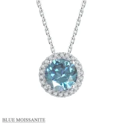 Moissanite Halo Jewelry 1ct Center Stone, 925 Sterling Silver Colors Available!