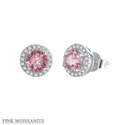 Moissanite Halo Jewelry 1ct Center Stone, 925 Sterling Silver Colors Available!