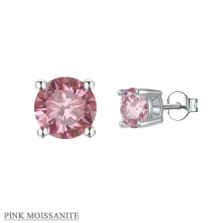 Moissanite Stud Earrings .5ct-2ct Sterling Silver Waterproof