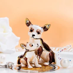 Momma and Puppy Trinket Box