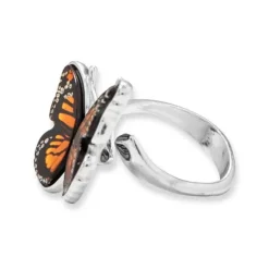 Monarch Baltic Amber Sterling SIlver Ring Handmade