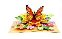 Monarch Butterfly 3D Pop Up Greeting Card
