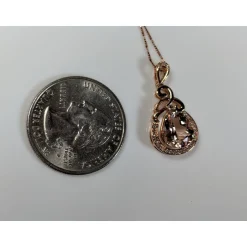 Morganite and Diamond Pendant Necklace in 18K Rose Gold, 2.08ctw