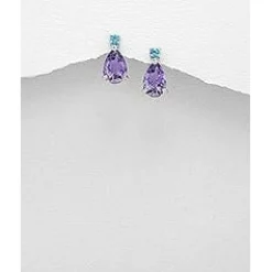 Multi Gemstone Earrings, Amethyst, topaz, garnet, citrine, peridot magnificent!