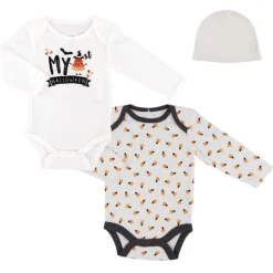 My First Halloween 3 piece Long sleeve Bodysuit/Hat