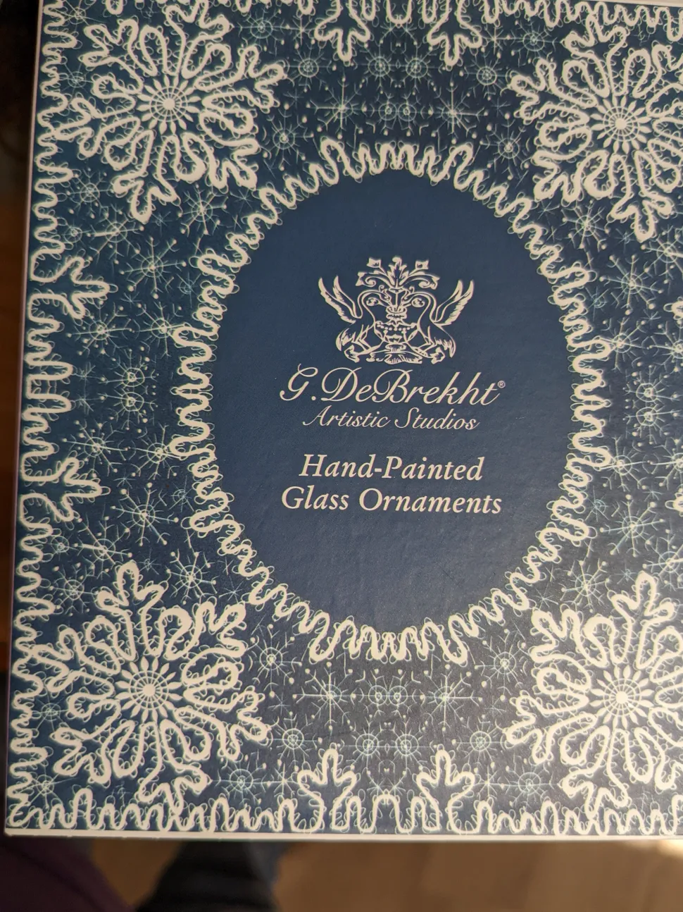 Nativity G. DeBrekht Glass Ornament Hand Painted Christmas Decor