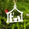 Nativity Metal Holiday Gift Christmas Ornament *