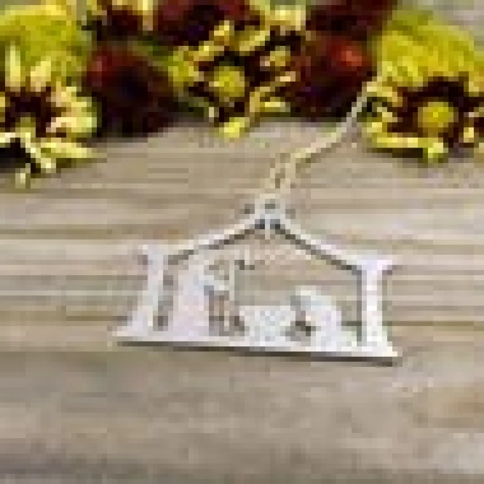 Nativity Metal Holiday Gift Christmas Ornament *