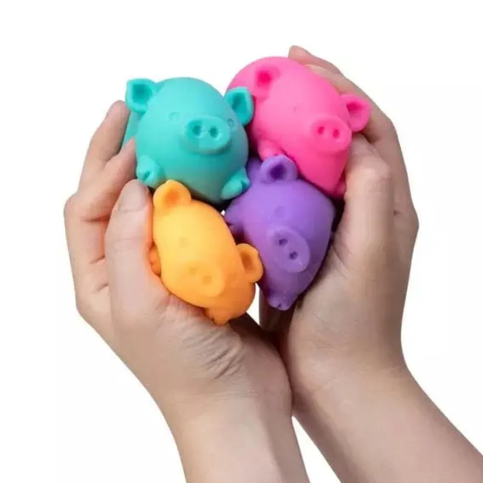 NeeDoh the Groovy Glob Piggy Stress Ball - Dig' It Pig for those with ADD, ADHD, OCD, Autism, and anxiety