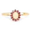 Opal and Pink Tourmaline Ring-Dainty and Sweet, Perfect for October Babies!