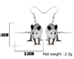 Opossum Acrylic Earrings and keychains-Realistic Cute Opossums!