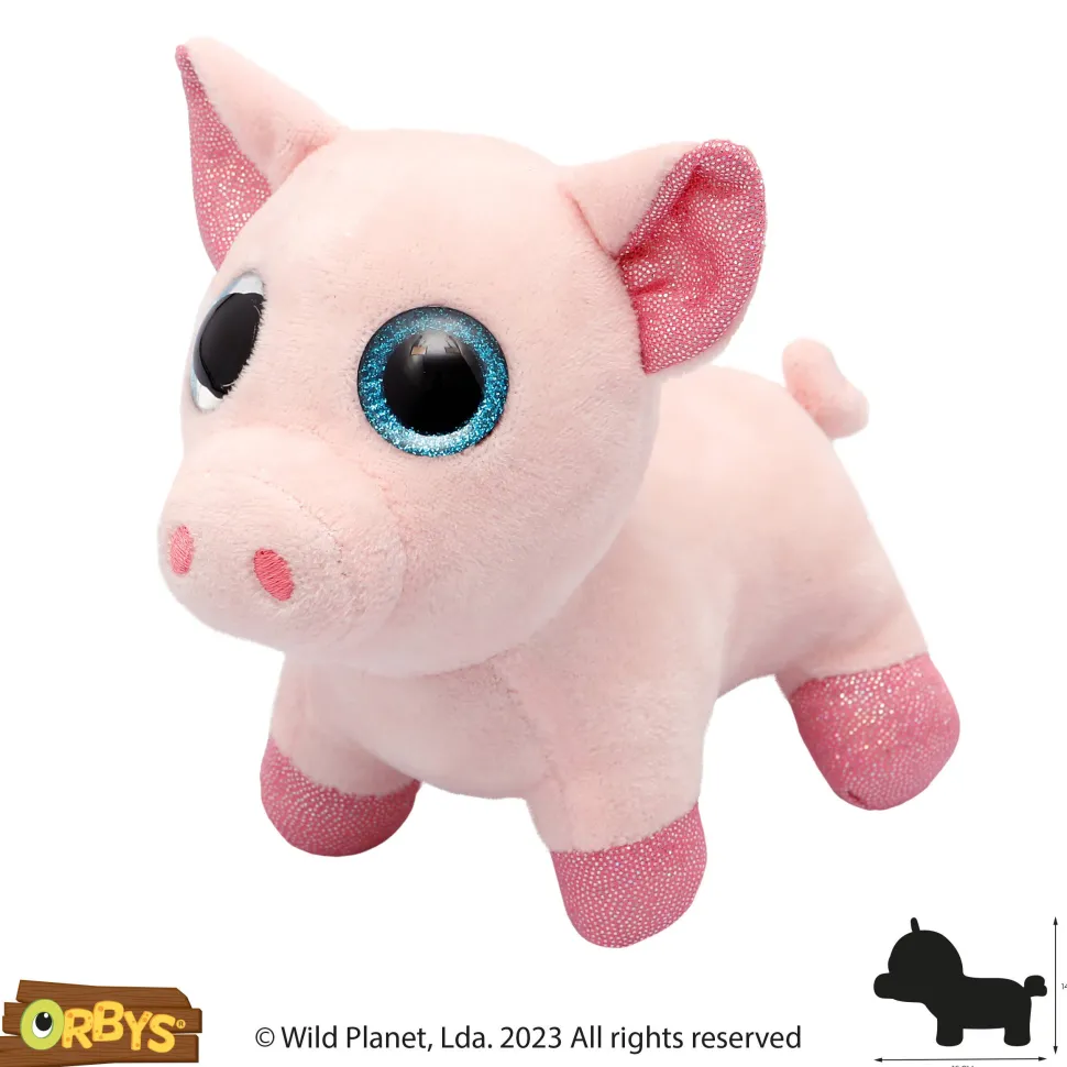 Orbys Plush Pink Big Eye Piggy Wild Planet
