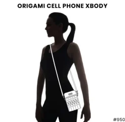 Origami Cell Phone Crossbody Purse, Your Choice of Keychain!