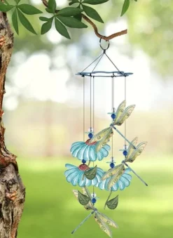Painted Gardens Dragonfly Chime 15"