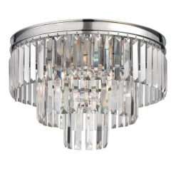 Palacial 3-Lght Semi Flush W/Cystl