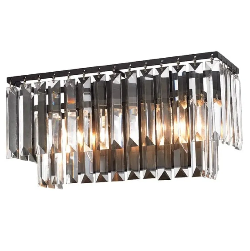 Palacial 2-Lght Vnty Sconce W/Cystl